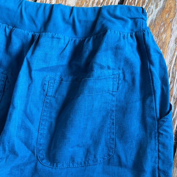 Size 8 100% linen Seasalt Cornwall UK Teal Sea Rocket Trouser, linen pants, US 8 - Picture 8 of 9